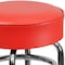 Flash Furniture Double Ring Chrome Barstool with Red Seat, PK2 2-XU-D-100-RED-GG - alternate 9